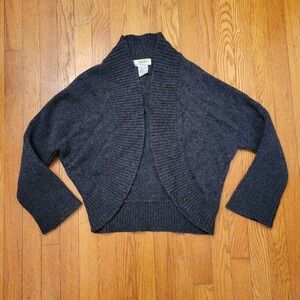 Millar Ireland Wool Gray Dolman Sleeve Cardigan Sweater OS Open Front Cozy Comfy